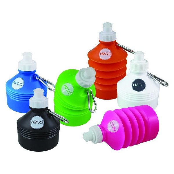Home Plus H2GO 16 oz Collapsible Assorted BPA Free Water Bottle HG001